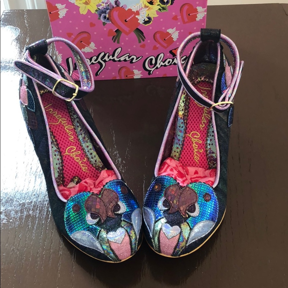 NIB Irregular Choice Galocher heels, size 39.